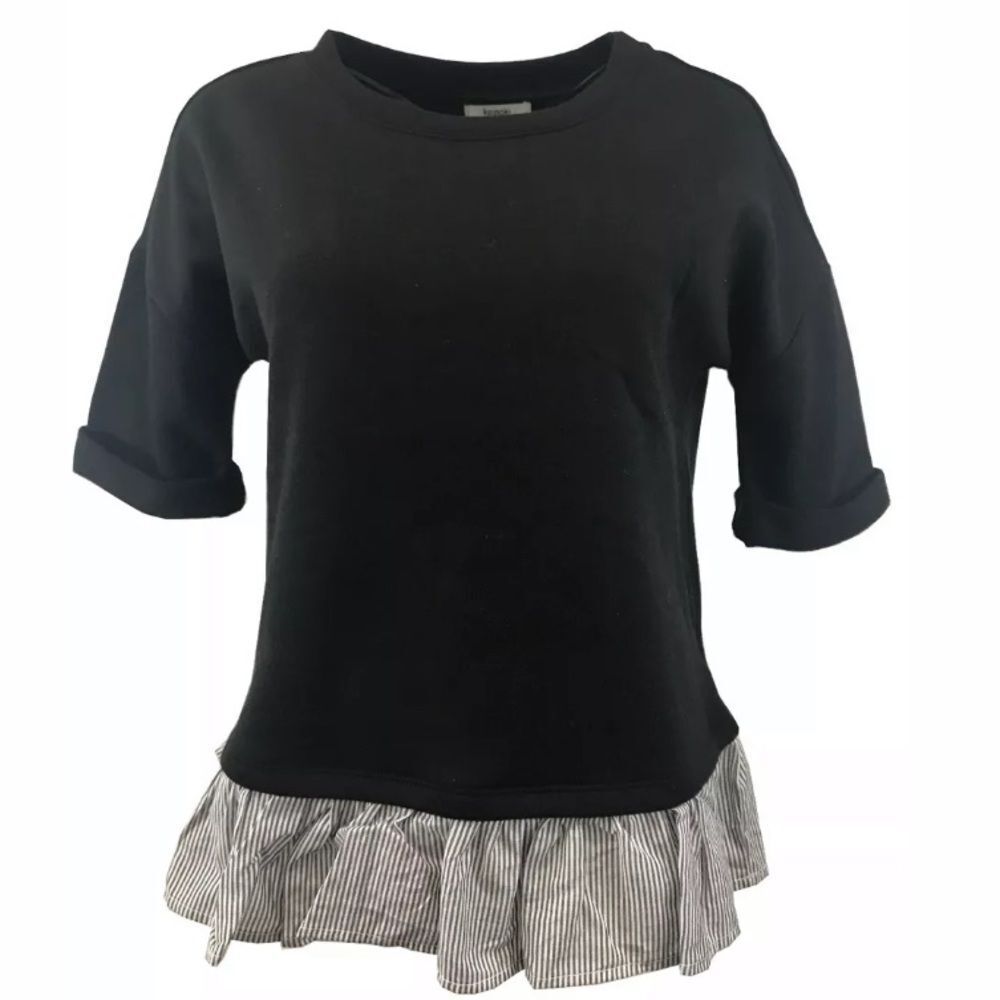 Kensie‎ Short Sleeve Shirt Tail Sweatshirt Top